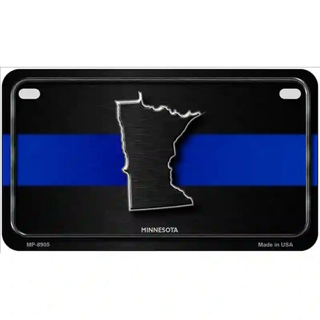 Minnesota Thin Blue Line Metal Novelty License Plate 7" x 4" (MP)