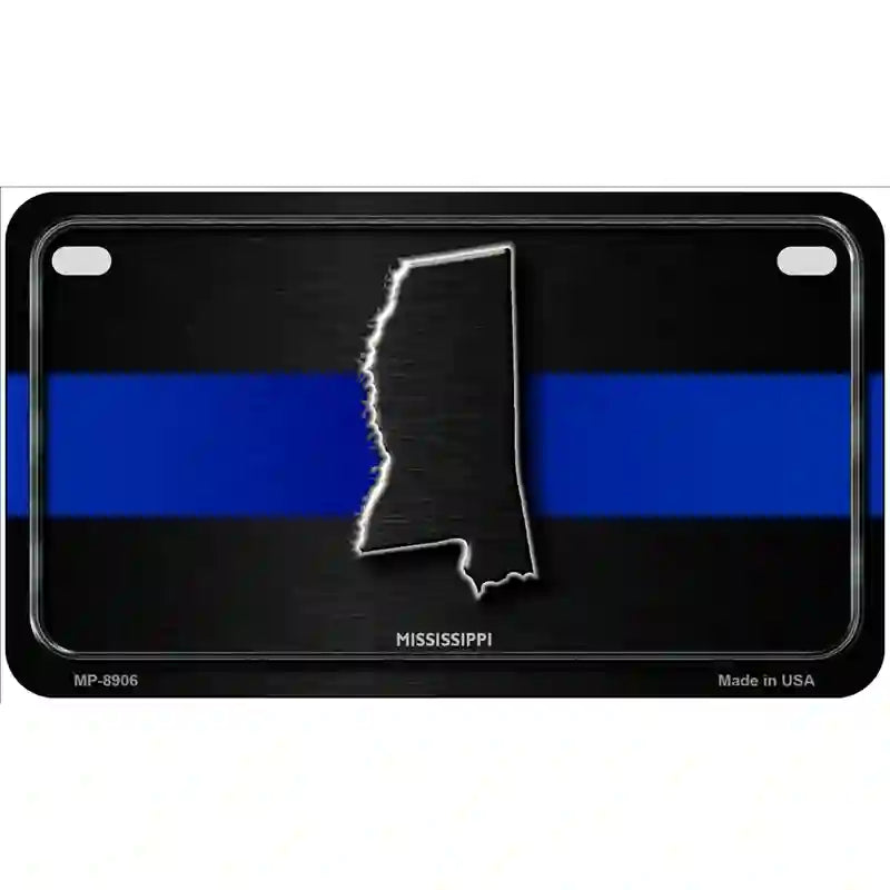 Mississippi Thin Blue Line Metal Novelty License Plate