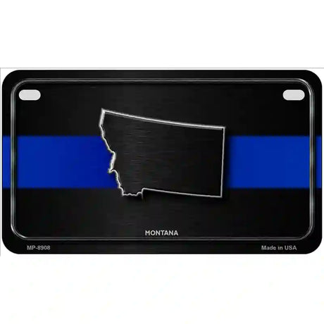 Montana Thin Blue Line Metal Novelty License Plate 7" x 4" (MP)