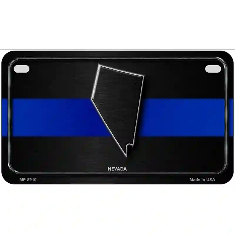 Nevada Thin Blue Line Metal Novelty License Plate 7" x 4" (MP)