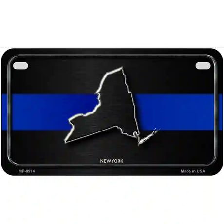 New York Thin Blue Line Metal Novelty License Plate 7" x 4" (MP)