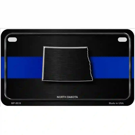 North Dakota Thin Blue Line Metal Novelty License Plate 7" x 4" (MP)