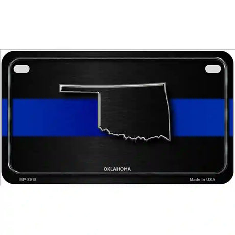 Oklahoma Thin Blue Line Metal Novelty License Plate 7" x 4" (MP)