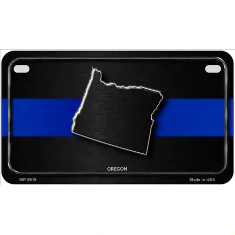 Oregon Thin Blue Line Metal Novelty License Plate 7" x 4" (MP)