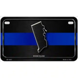 Rhode Island Thin Blue Line Metal Novelty License Plate 7" x 4" (MP)