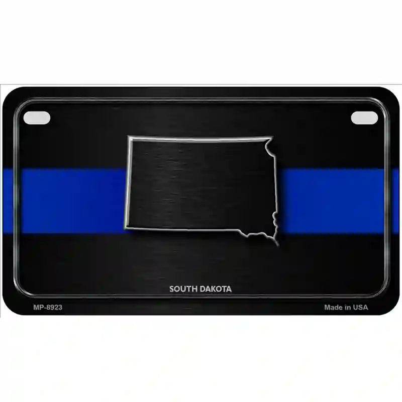 South Dakota Thin Blue Line Metal Novelty License Plate 7" x 4" (MP)