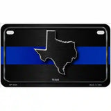 Texas Thin Blue Line Metal Novelty License Plate 7" x 4" (MP)