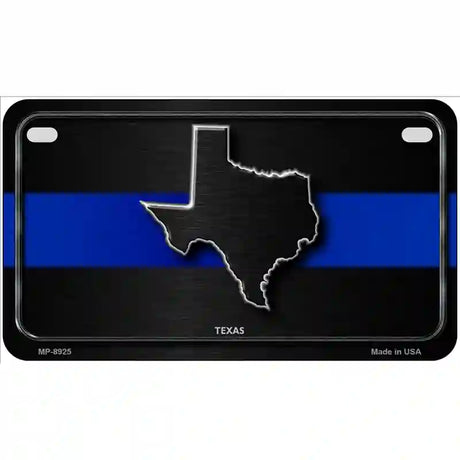 Texas Thin Blue Line Metal Novelty License Plate 7" x 4" (MP)