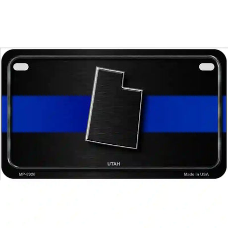 Utah Thin Blue Line Metal Novelty License Plate 7" x 4" (MP)