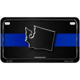 Washington Thin Blue Line Metal Novelty License Plate 7" x 4" (MP)