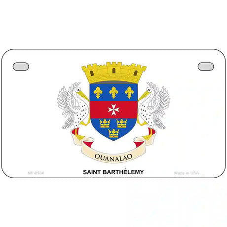 Saint Barthelemy Novelty Metal License Plate 7" x 4" (MP)