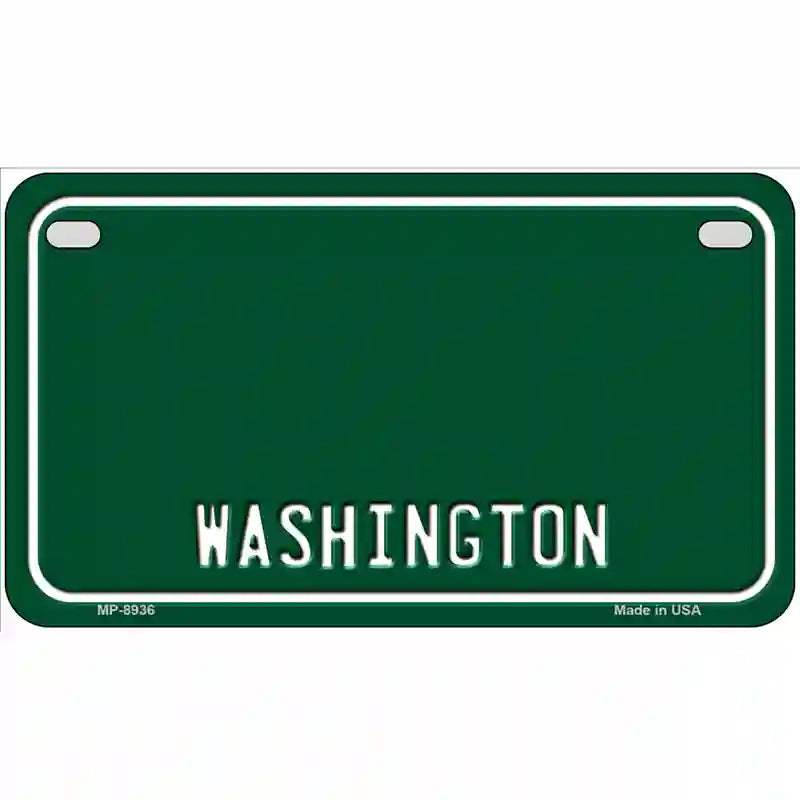 Washington Green Metal Novelty License Plate 7" x 4" (MP) / Yes