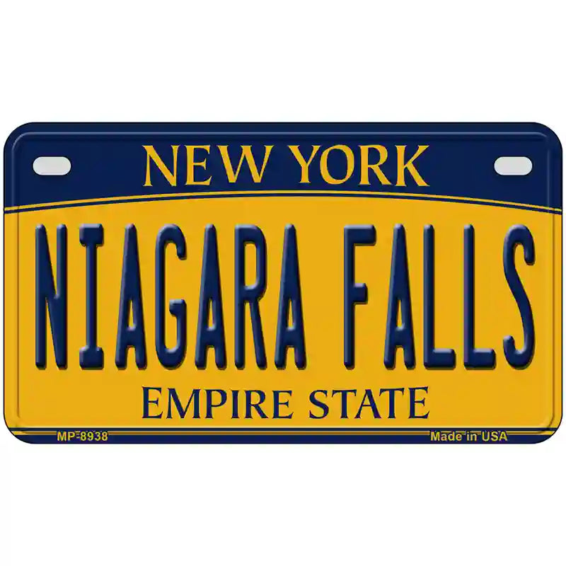 Niagara Falls New York Metal Novelty License Plate 7" x 4" (MP)