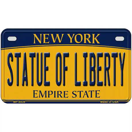 Statue of Liberty New York Metal Novelty License Plate 7" x 4" (MP)