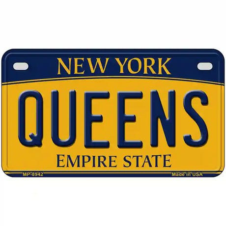 Queens New York Metal Novelty License Plate