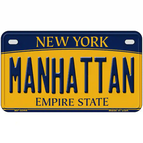 Manhattan New York Metal Novelty License Plate 7" x 4" (MP)