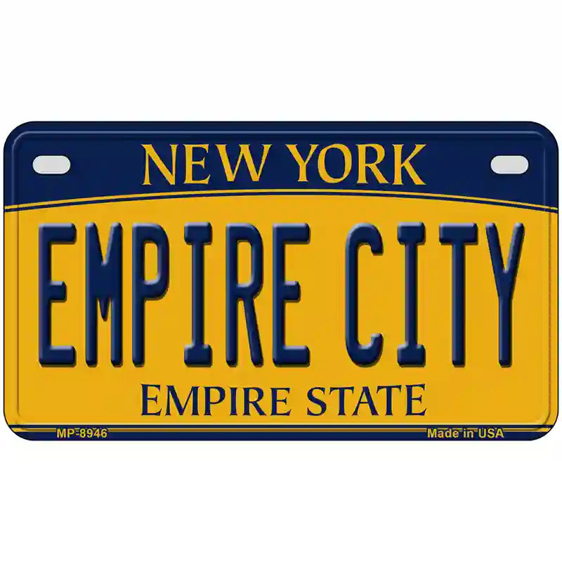 Empire City New York Metal Novelty License Plate 7" x 4" (MP)