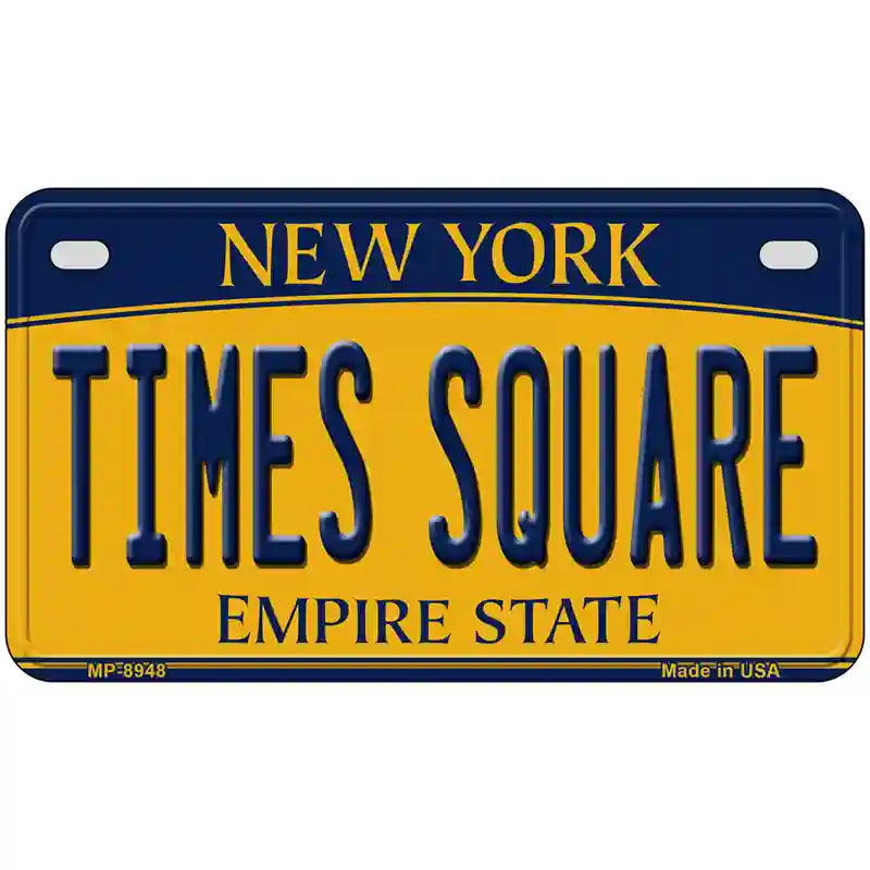 Times Square New York Metal Novelty License Plate 7" x 4" (MP)