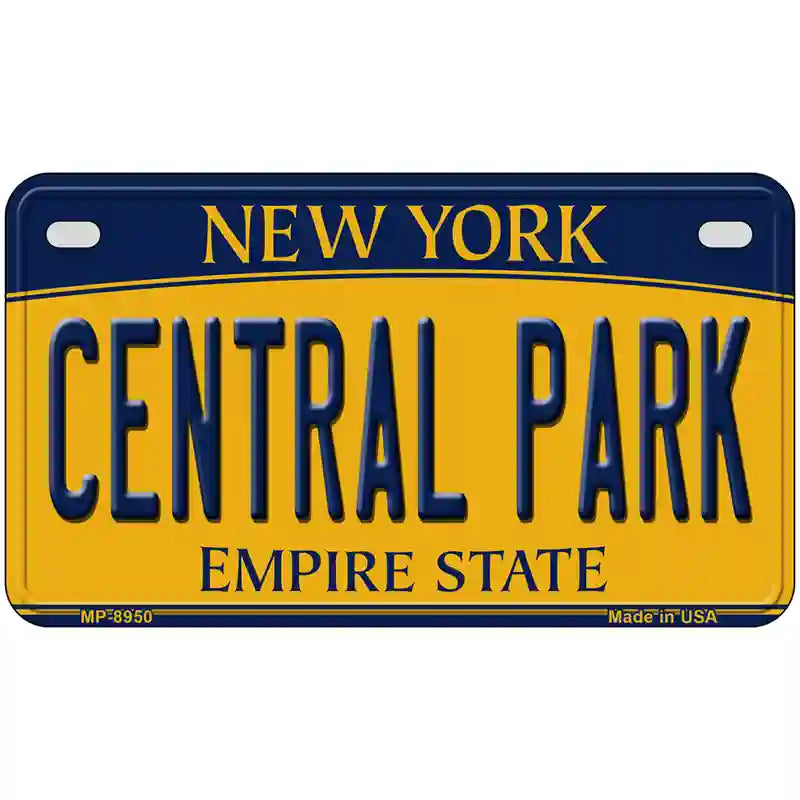 Central Park New York Metal Novelty License Plate 7" x 4" (MP)