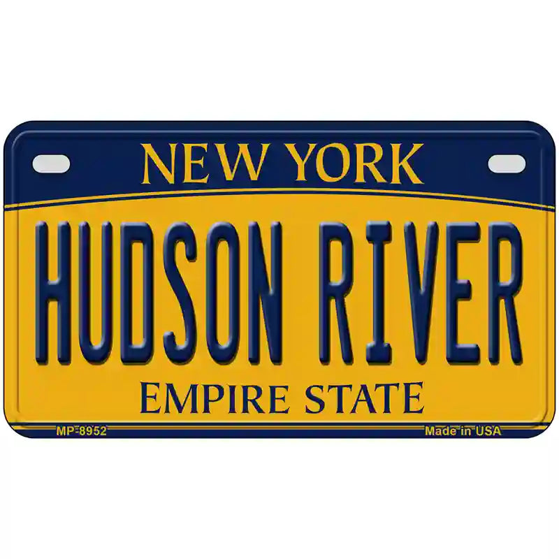 Hudson River New York Metal Novelty License Plate