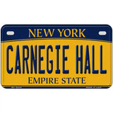 Carnegie Hall New York Metal Novelty License Plate 7" x 4" (MP)