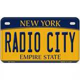 Radio City New York Metal Novelty License Plate 7" x 4" (MP)