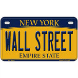 Wall Street New York Metal Novelty License Plate 7" x 4" (MP)