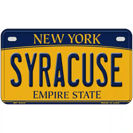 Syracuse New York Metal Novelty License Plate 7" x 4" (MP)