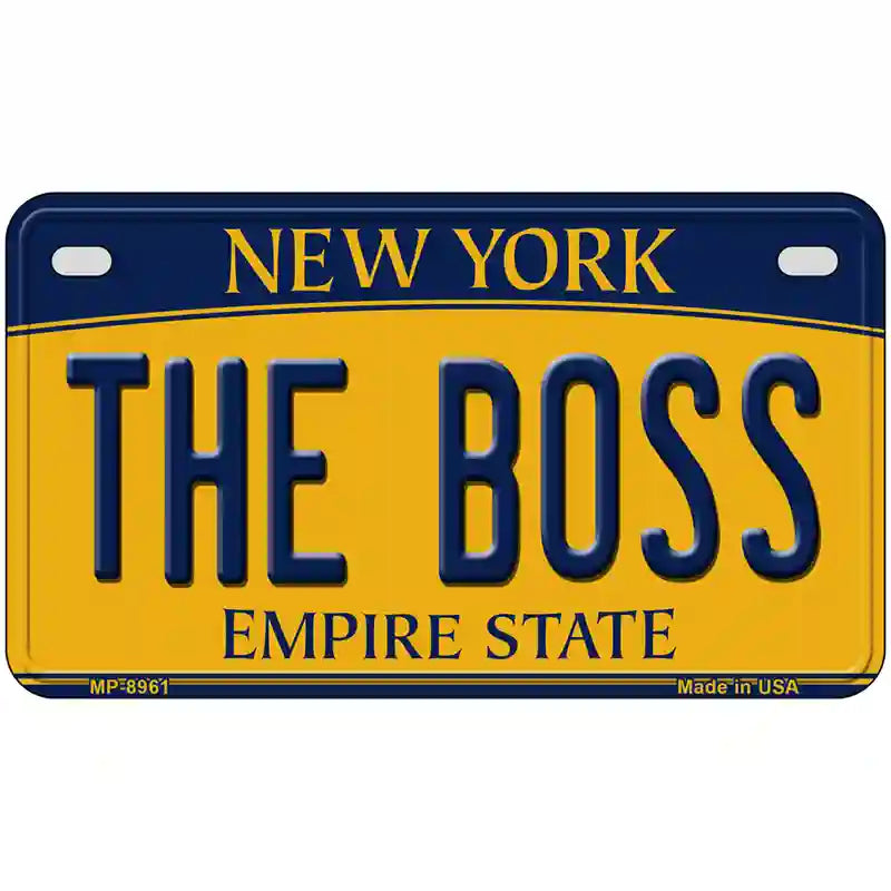 The Boss New York Metal Novelty License Plate 7" x 4" (MP)