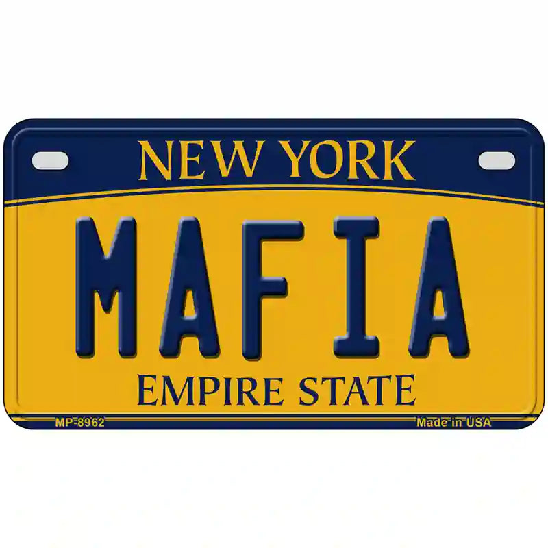 Mafia New York Metal Novelty License Plate