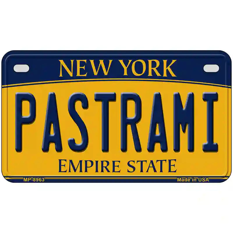 Pastrami New York Metal Novelty License Plate