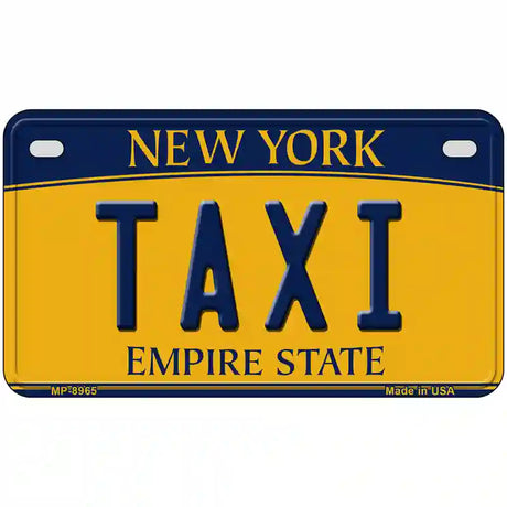 Taxi New York Metal Novelty License Plate 7" x 4" (MP)