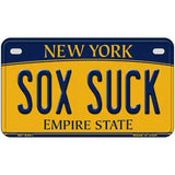 Sox Suck New York Metal Novelty License Plate 7" x 4" (MP)