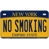 No Smoking New York Metal Novelty License Plate 7" x 4" (MP)