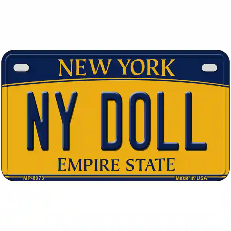 NY Doll New York Metal Novelty License Plate 7" x 4" (MP)