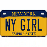 NY Girl New York Metal Novelty License Plate 7" x 4" (MP)