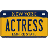 Actress New York Metal Novelty License Plate 7" x 4" (MP)