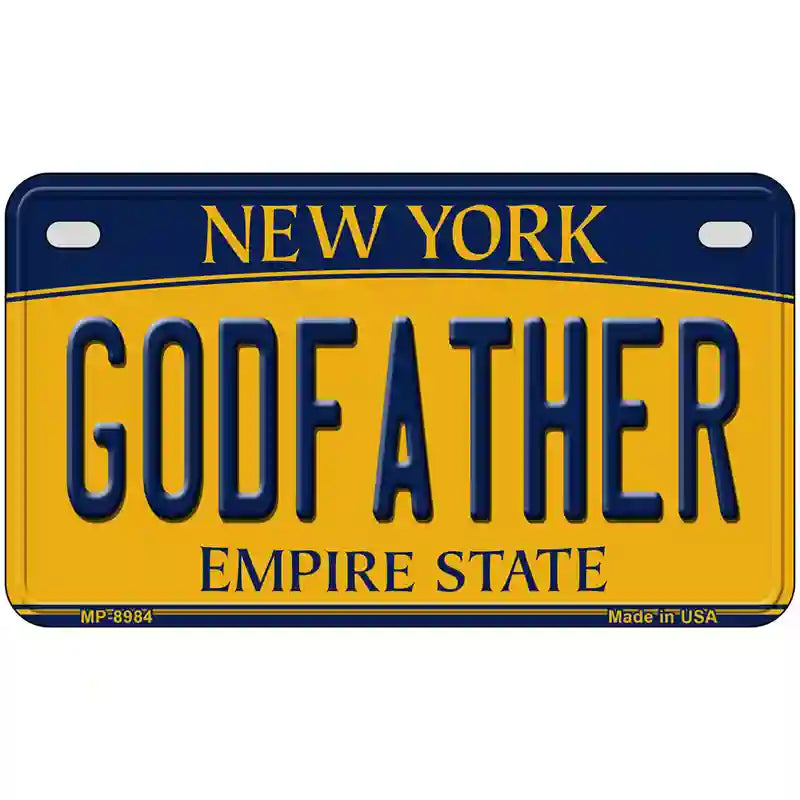 Godfather New York Metal Novelty License Plate