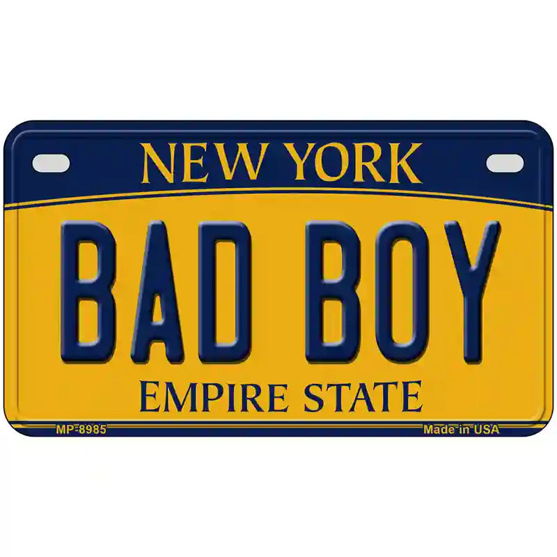 Bad Boy New York Metal Novelty License Plate