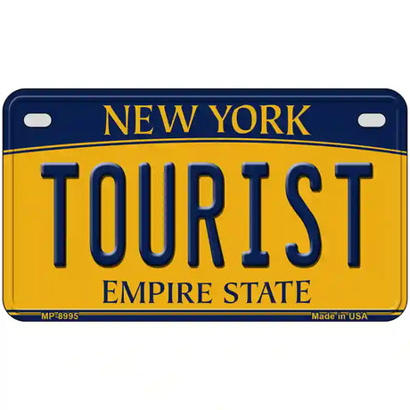 Tourist New York Metal Novelty License Plate 7" x 4" (MP)