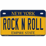 Rock N Roll New York Metal Novelty License Plate 7" x 4" (MP)