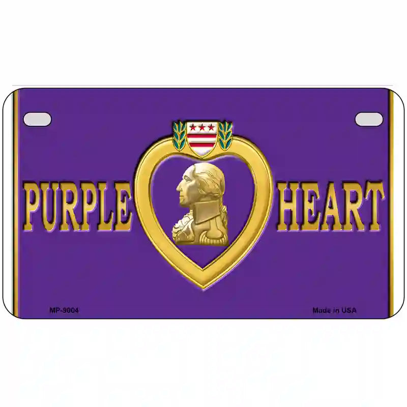 Purple Heart Metal Novelty License Plate 7" x 4" (MP)