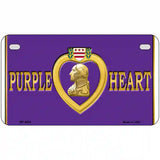 Purple Heart Metal Novelty License Plate 7" x 4" (MP)