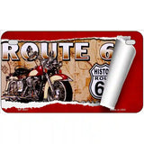 Route 66 Mother Road Scroll Metal Novelty License Plate 7" x 4" (MP)