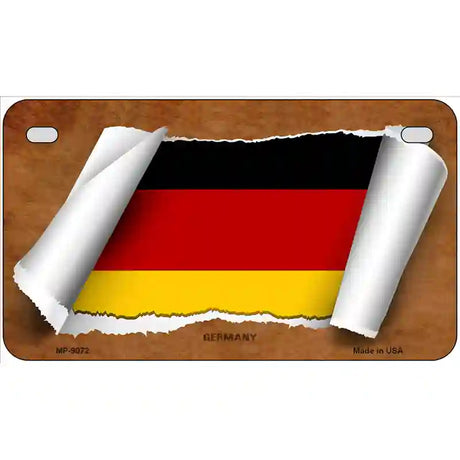 Germany Flag Scroll Metal Novelty License Plate 7" x 4" (MP)