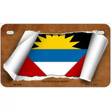 Antigua & Barbuda Flag Scroll Metal Novelty License Plate 7" x 4" (MP)