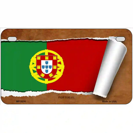 Portugal Flag Scroll Metal Novelty License Plate 7" x 4" (MP)