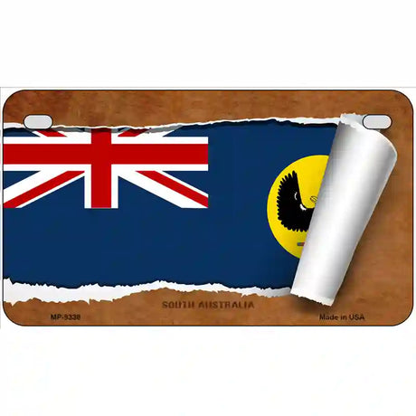 South Australia Flag Scroll Metal Novelty License Plate 7" x 4" (MP)