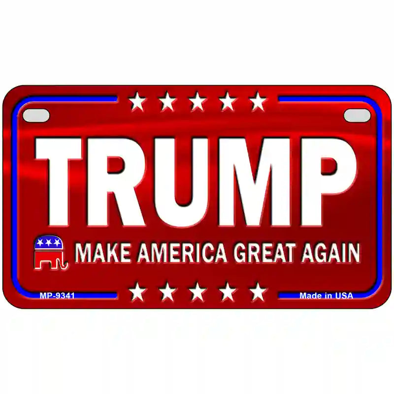 Trump Metal Novelty License Plate 7" x 4" (MP)