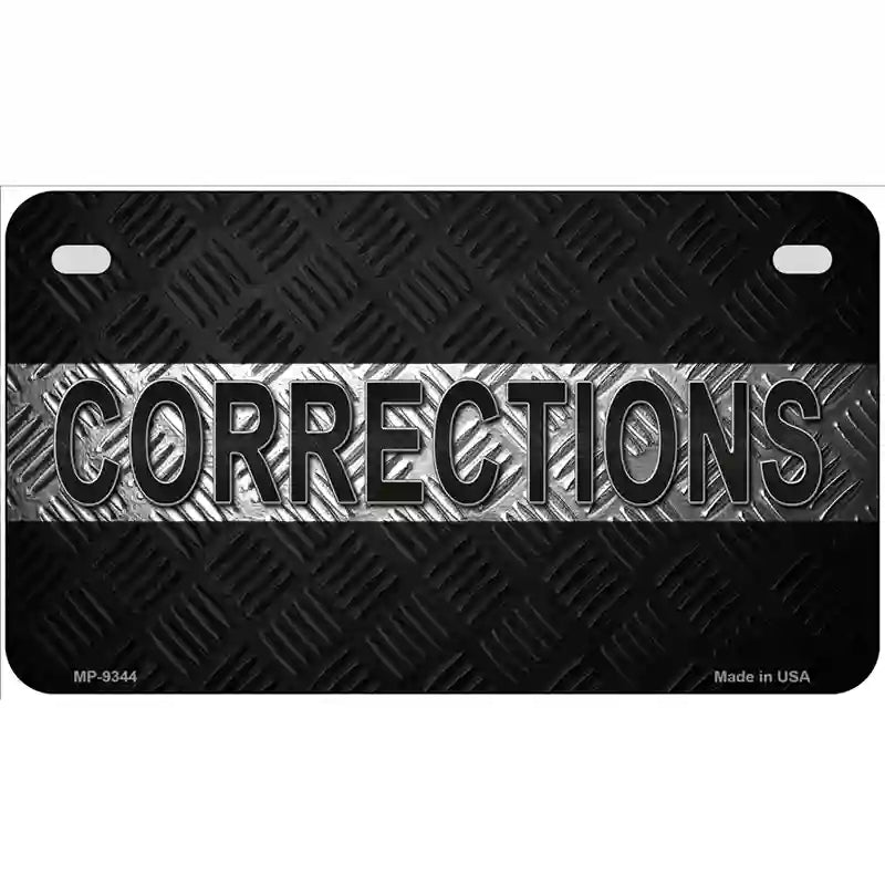 Corrections Metal Novelty License Plate 7" x 4" (MP)